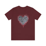 Valentine Shirts/ Gothic Grunge Gray Parchment Heart Skeleton Keys With Rose Pink Ivy Frame T shirts