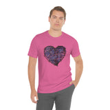 Valentine Shirts/ Distressed Purple Gothic Ephemera Journal Heart With Barbed Wire Frame T shirts