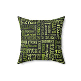 Softball Pillow/ Softball Game Terms Inspirational Bedroom Decor Gift