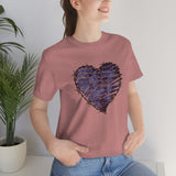 Valentine Shirts/ Distressed Purple Gothic Ephemera Journal Heart With Barbed Wire Frame T shirts
