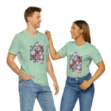 Valentine Shirts/ Gothic Tic Tac Toe Bones And Roses On Marbled Gray Paint Brushstrokes T shirts