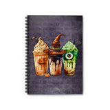 Halloween Journal/ Coffee Lover Monster Witch Specialty Drinks Notebook/ Diary Gift