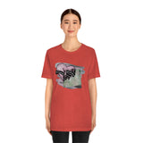 Valentine Shirts/ Gothic Pink Stitches Skeleton Heart Junk Journal Post Card T shirts