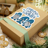 Christmas Stickers/ Chillin With My Gnomies Holiday Gnomes Laptop Decal, Planner, Journal Vinyl Stickers