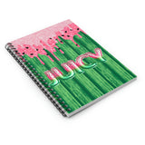 Watermelon Journal/ Watercolor Glam Glitter Pink Drips Summer Notebook/ Diary Gift