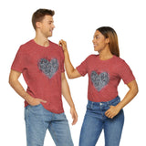 Valentine Shirts/ Gothic Grunge Gray Parchment Heart Skeleton Keys With Rose Pink Ivy Frame T shirts