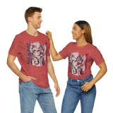 Valentine Shirts/ Silver Gray Heart With Burgundy And Pink Brushtroke Background T shirts