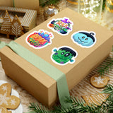 Halloween Stickers/ Cute Monster Vampire Pumpkin Collection Laptop Decal, Planner, Journal Vinyl Sticker Pack