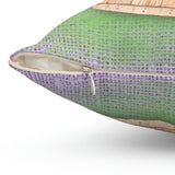 Easter Pillow/ Bunny Rabbit Ears Half Barrel And Flowers Spring Décor