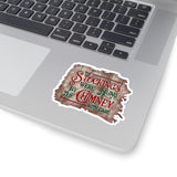 Christmas Stickers/ Old Fashion Stockings Were Hung Laptop Decal, Planner, Journal Vinyl Stickers