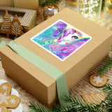 Unicorn Stickers/ Neon Glam Pastel White Unicorn Peek-A-Boo Zipper Laptop Decal, Planner, Journal Vinyl Stickers