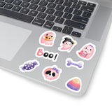 Halloween Stickers/ Pink Ghosts Trick Or Treat Collection A Laptop Decal, Planner, Journal Vinyl Sticker Pack