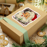 Christmas Stickers/ Old Fashion Santa Claus Laptop Decal, Planner, Journal Vinyl Stickers