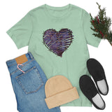 Valentine Shirts/ Distressed Purple Gothic Ephemera Journal Heart With Barbed Wire Frame T shirts