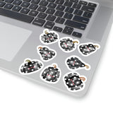 Halloween Stickers/ Cute Kawaii Black Polkadot Pumpkins Fall Collection Laptop Decal, Planner, Journal Vinyl Sticker Pack
