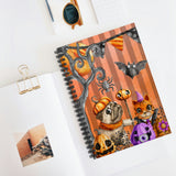 Halloween Journal/ Trick Or Treat Dog, Cat And Jack Olanterns Notebook/ Diary Gift