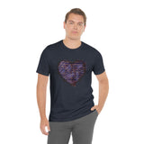 Valentine Shirts/ Distressed Purple Gothic Ephemera Journal Heart With Barbed Wire Frame T shirts