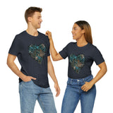 Valentine Shirts/ Gothic Grunge Teal Blue Animal Leopard, Giraffe Print Heart With Barbed Wire T shirts