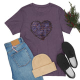 Valentine Shirts/ Distressed Purple Gothic Ephemera Journal Heart With Barbed Wire Frame T shirts