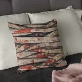 Halloween Throw Pillow/ Bloody Mummy Gauze Wrap With Peeking Creepy Monster Eye Decor