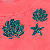 Disney Little Mermaid Jersey/ Glitter Ariel Spirit Shirts/ Disney Princess Glitter Mermaid Vacation Oversized Jersey Top