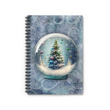 Christmas Journal/ Watercolor Winter Forest Snowglobe Notebook/ Diary Gift