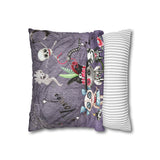 Halloween Pillow Cover/ Spooky Moon Cute Watercolor Voodoo Dolls And Black Magic Spells Cat Decor
