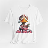 Funny Good Morning Grumpy Duck With Coffee And Pajamas