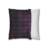 Halloween Pillow Cover/ Purple And Black Argyle Pattern Gothic Grunge Decor