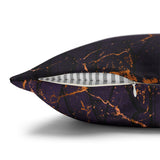 Halloween Throw Pillow Cover/ Halloween Movie Marathon In Progress Purple Orange Marquee Letter Lights On Purple Typography Decor