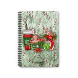 Christmas Journal/ Holiday Candy Cane And Marshmallows Coffee And Cocktails Notebook/ Diary Gift