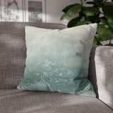 Seaside Seafoam Taupe And Blue Splash Ocean Lover Morning Blue Coastal Collection Pillow Cover
