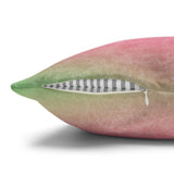 Watermelon Throw Pillow Cover/ Watercolor Pink Green Watermelon Harvest Farmhouse Wood Cart Sign Summer Décor