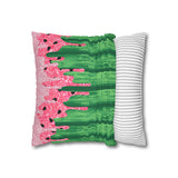 Watermelon Throw Pillow Cover/ Watercolor Glam Candy Pink Drips Summer Décor