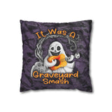Halloween Pillow Cover/ It Was A Graveyard Smash Musical Ghost Guitar Decor