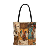 Aztec Tote/ Southwestern Tribal Feathers Large Bag