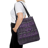 Cirque Du Freak Tote/ Purple Gothic Argyle Vintage Freak Carnival Large Bag