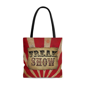 Retro Circus Tote/ Vintage Freak Show Large Bag