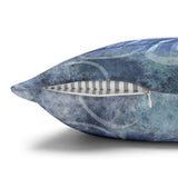Christmas Throw Pillow Cover/ Winter Blue Watercolor Penguins With Scarves Holiday Decor