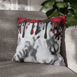 Halloween Pillow Cover/ Creepy Shadow Horror Zombie Hands With Red And Black Drips Decor