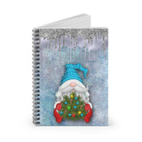 Christmas Journal/ Watercolor Snowman Winter Storm Holiday Lights Notebook/ Diary Gift