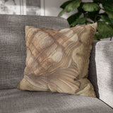 Beach Seashell Design, Sand Color Beach Theme, Throw Pillow Cover, Coastal Home Decor