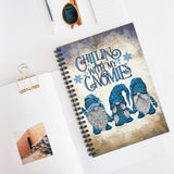 Christmas Journal/ Blue Sweater Gnomes Chillin With My Gnomies Notebook/ Diary Gift