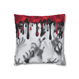 Halloween Pillow Cover/ Creepy Shadow Horror Zombie Hands With Red And Black Drips Decor