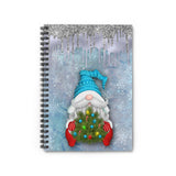 Christmas Journal/ Watercolor Holiday Christmas Tree Gnome Notebook/ Diary Gift