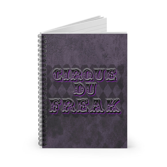 Cirque Du Freak Journal/ Purple Gothic Argyle Vintage Freak Carnival Notebook/ Diary Gift