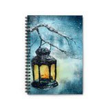 Christmas Journal/ Holiday Watercolor Winter Snow Lantern Notebook/ Diary Gift
