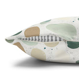 Vintage Beach Speckled Pebbles Sand And Teal Coastal Collection Retro Seaside Pillow Cover