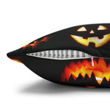 Halloween Pillow Cover/ Spooky Jack O Lanterns With Purple And Green Drips Decor