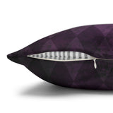 Halloween Pillow Cover/ Purple And Black Argyle Pattern Gothic Grunge Decor